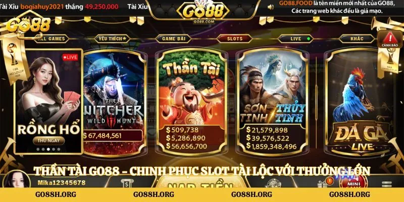 Thần Tài Go88 - Chinh Phục Slot Tài Lộc Với Thưởng Lớn